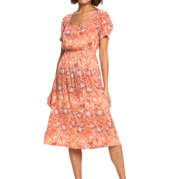 ROXY Palmy Breeze Printed Midi Dress - Picture 2 of 3